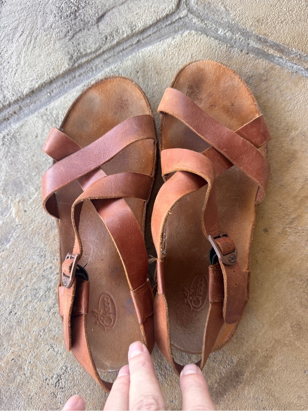 Chaco Wayfarer Leather Strappy Sandals Rust Brown Women’s 9 EU 40 - Picture 5 of 11